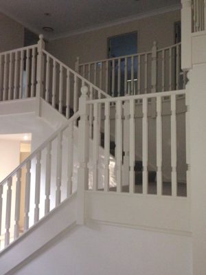 White Painted Hand Rails and Stairs - House Painters Mid North Coast, NSW