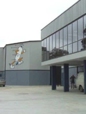 Industrial Building Wall With Gas Can Cartoon - Commercial Painters Mid North Coast, NSW