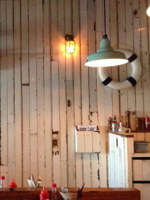 Wood Panel Wall in restaurant - Commercial Painters Mid North Coast, NSW