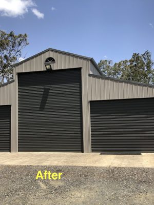 Grey Painted Garage - Commercial Painter Mid North Coast, NSW